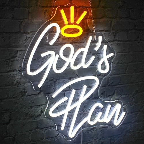 God's Plan Neon Sign Christian Neon Sign