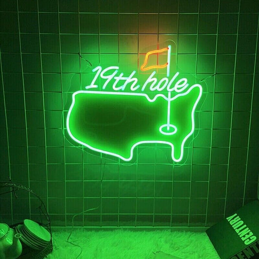 Golf The 19th Hole Neon Sign Golf Lover Golf Gift Neon Sign