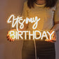 It's My Birthday Led Neon Light Sign Birthday Party Wall Decor