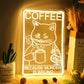 Coffee Because Murder is Wrong Cat Coffee Neon Sign
