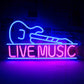 Guitar Live Music Neon Sign
