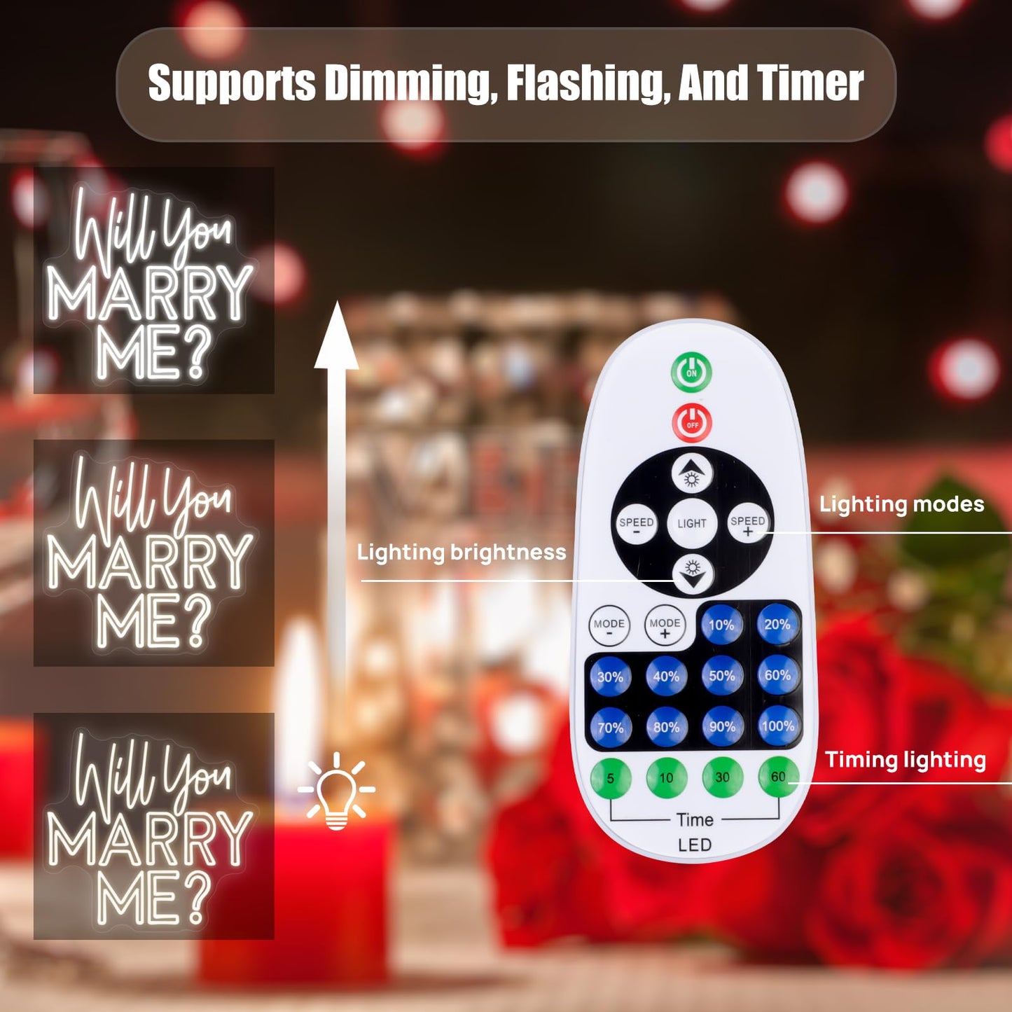 Will You Marry Me Neon Signs LED Neon Wall Sign