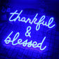 Thankful and Blessed Neon Sign Jesus Neon Sign