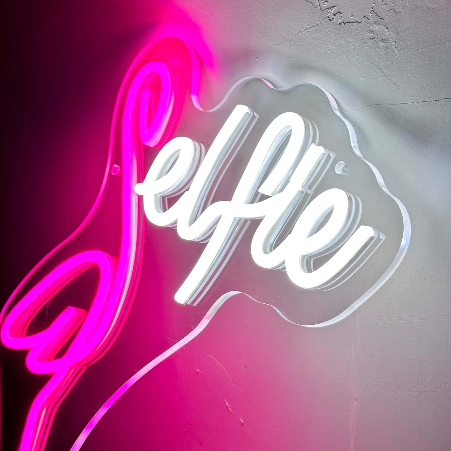 Flamingo Selfie Neon Sign