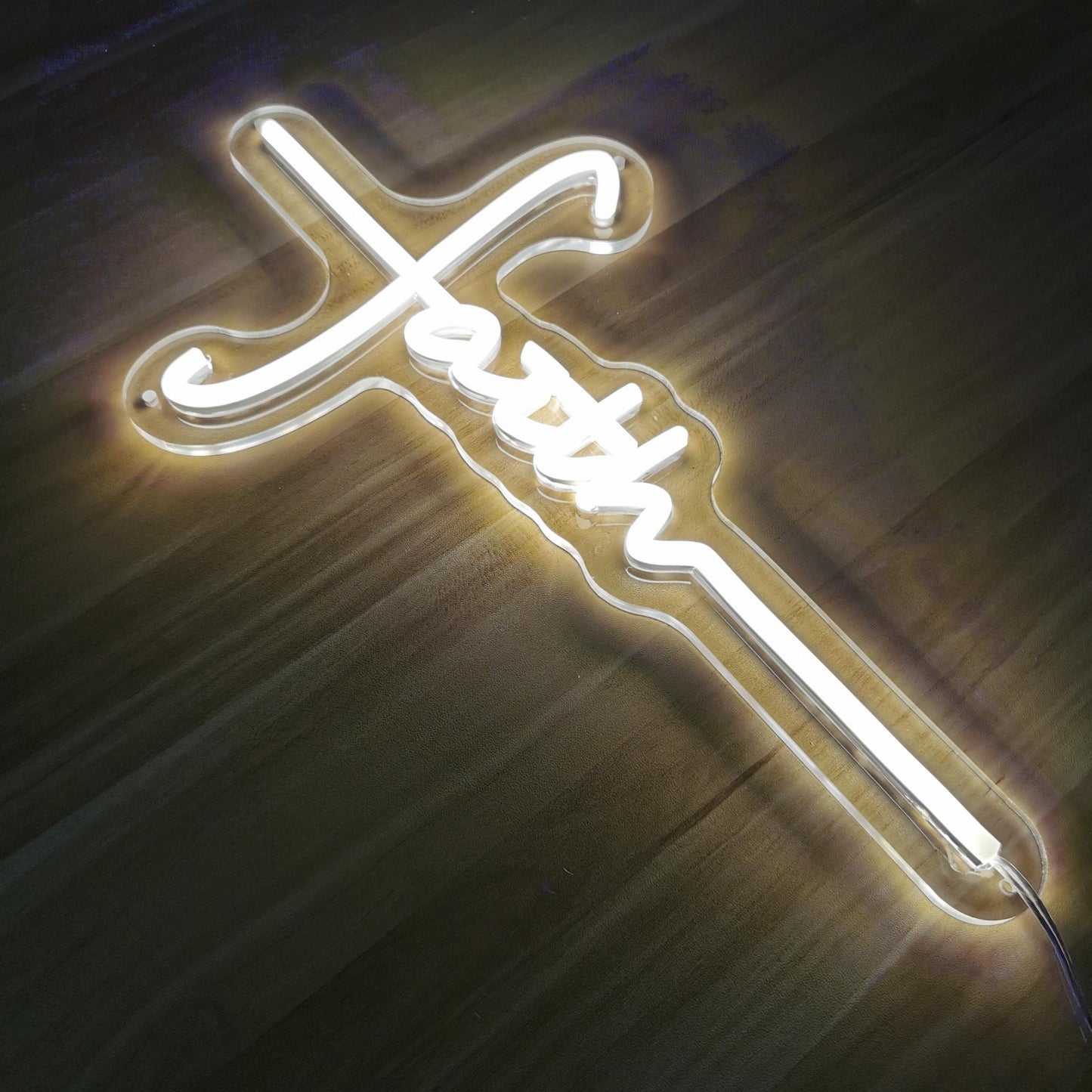 Cross Neon Sign for Wall Decor Cross Faith Christian Neon Sign