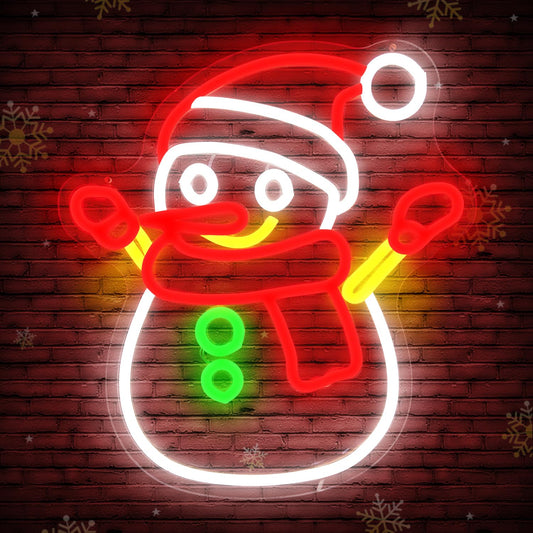 Snowman Neon Sign Christmas Neon Signs