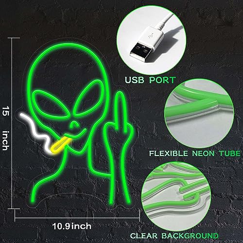 High Alien Neon Sign Weed Sign
