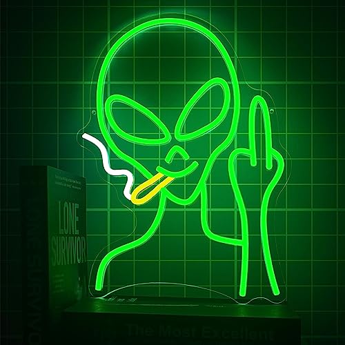 High Alien Neon Sign Weed Sign