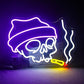 Smoking Skull Neon Sign Weed Neon Sign