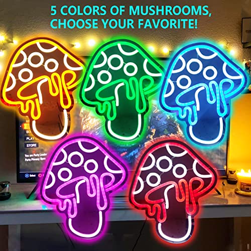 Melting Mushroom Neon Sign MultiColor