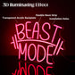 Beast Mode Barbell Dumbell Weight Lifting Workout Gym Neon Sign