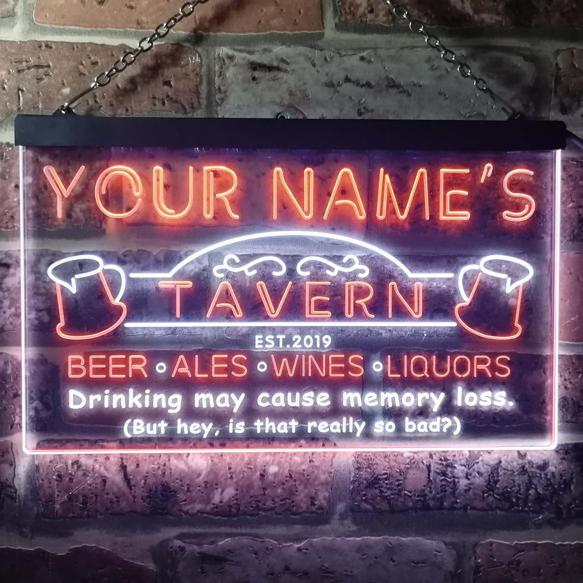Personalized Tavern Bar Beer Wine Man Cave