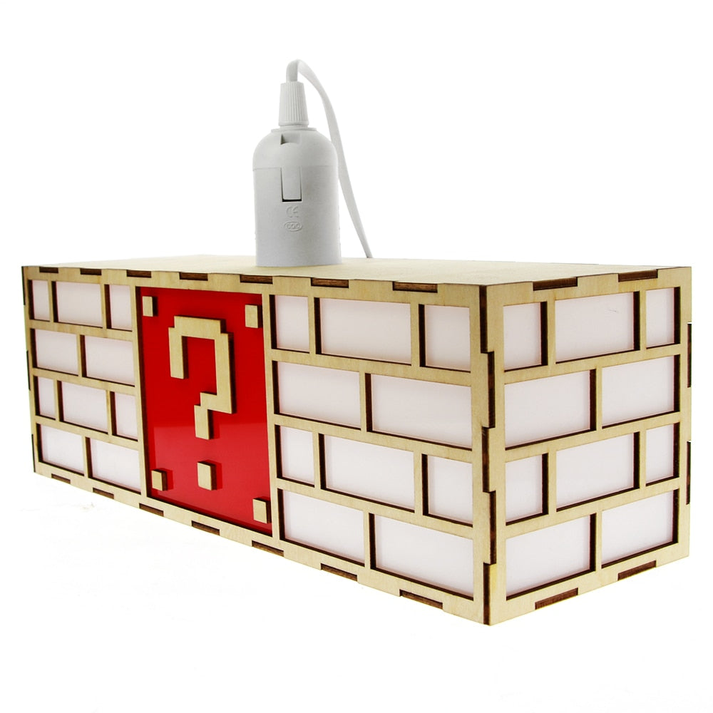 Colorful Video Game Question Mark Block Hanging Lamp