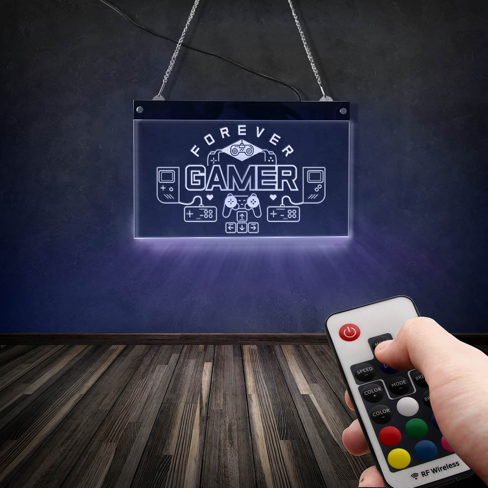 Forever Gamers Game Room LED Neon Wall Sign