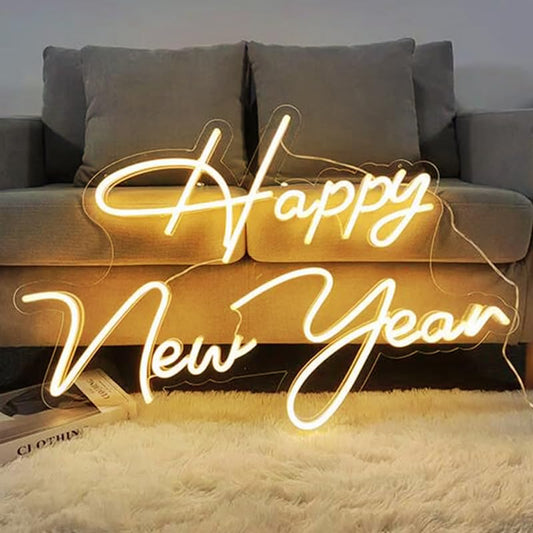 Happy New Year Neon Sign New Years Eve Party Decor