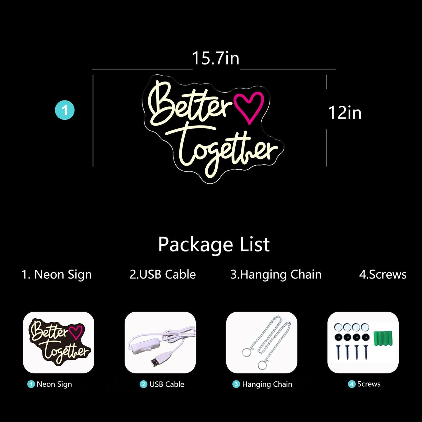 Better Together Neon Sign