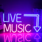 Live Music Here Neon Sign