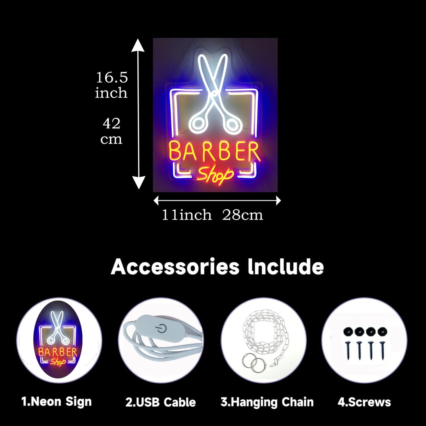 Barber Shop Neon Sign Barber Neon Sign