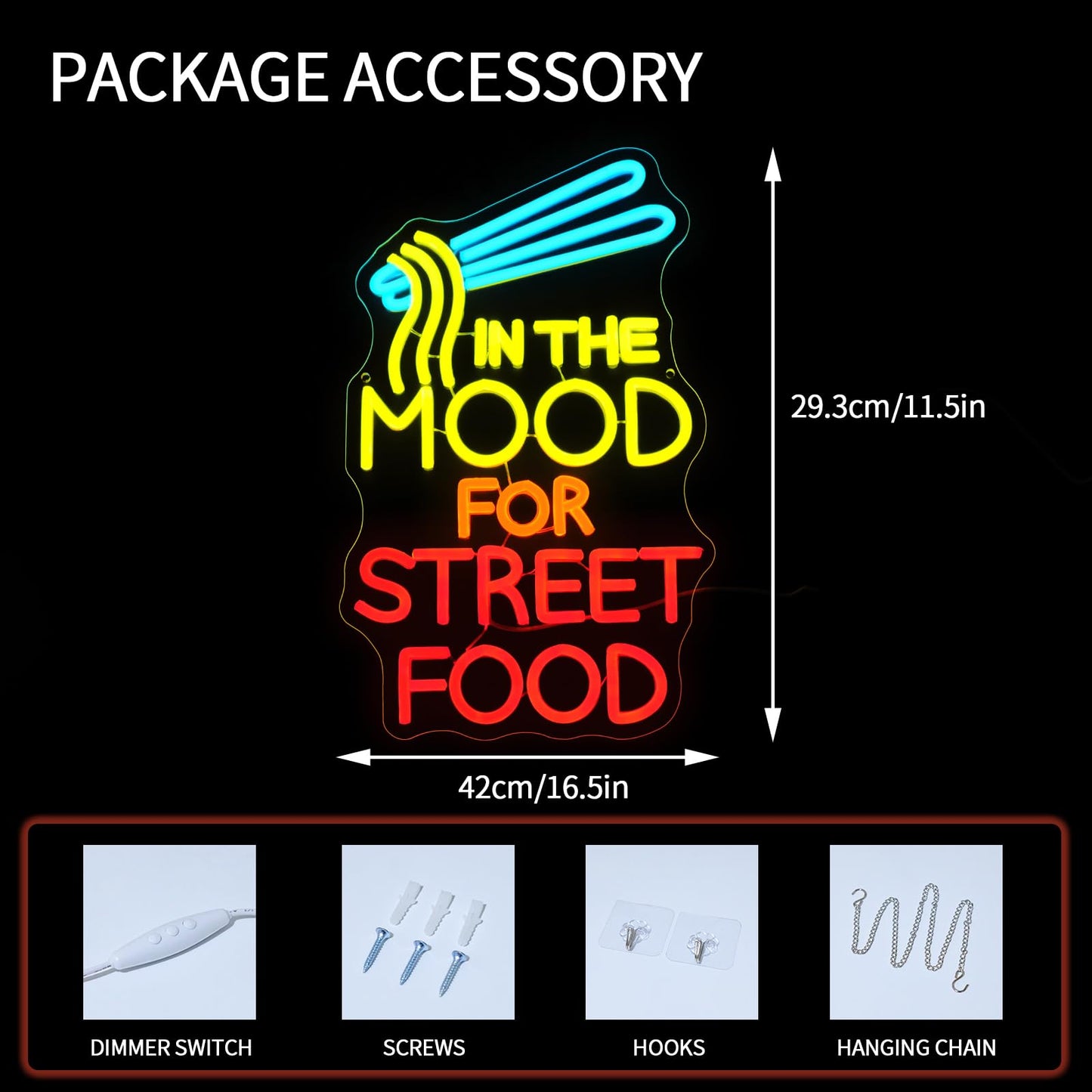 In The Mood For Street Food LED Wall Neon Sign