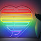 Rainbow Colorful Heart Neon Sign
