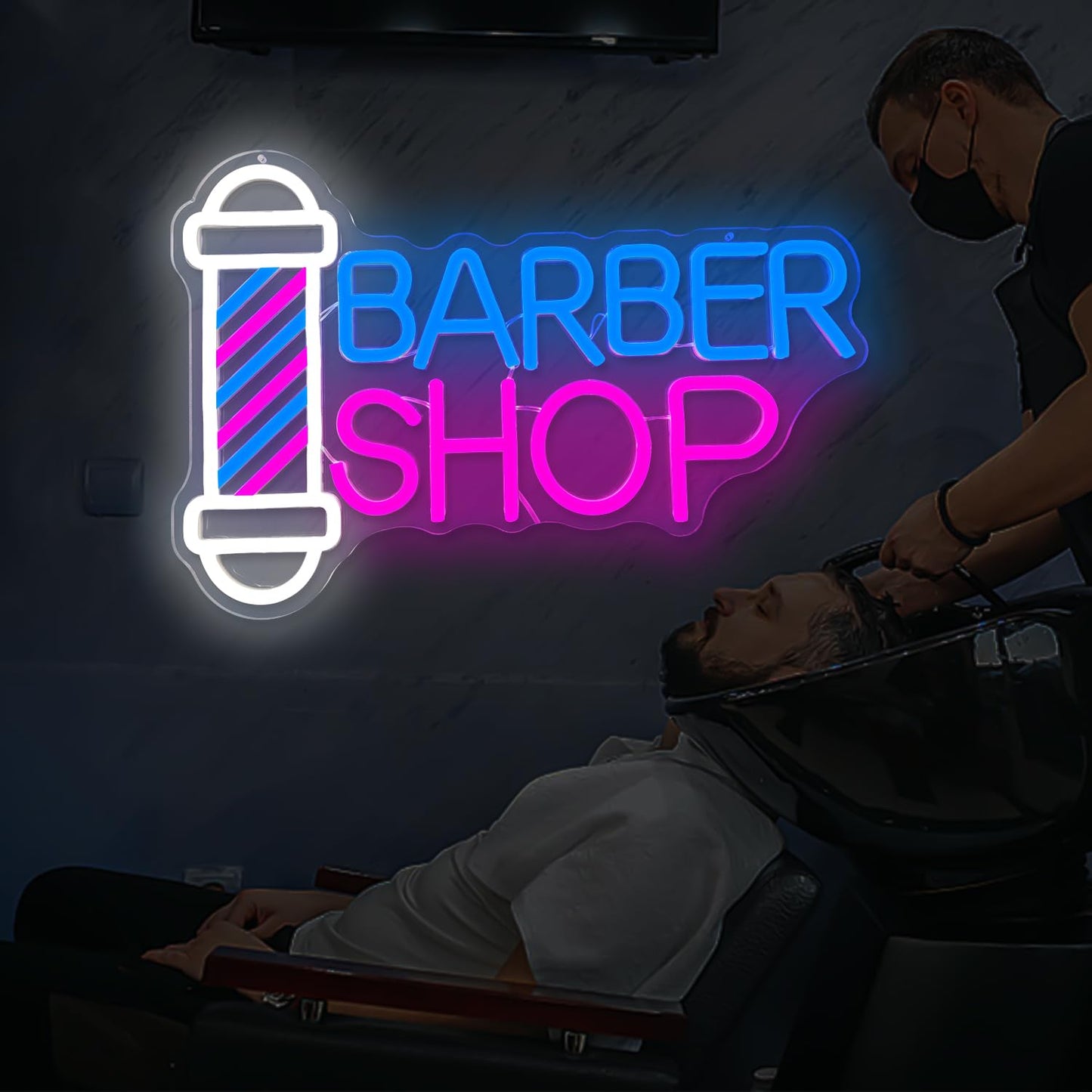 Barber Neon Sign for Barber Shops Hair Salon Decor Barber Sign