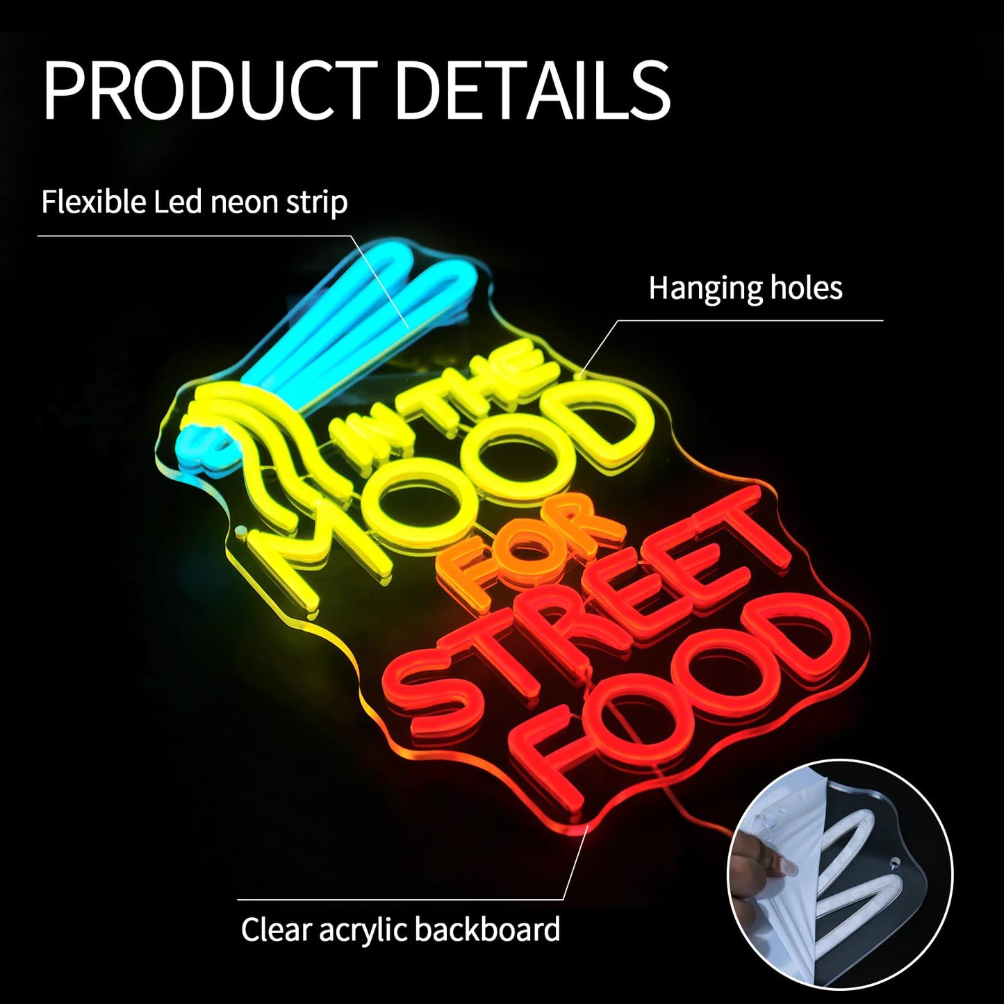 In The Mood For Street Food LED Wall Neon Sign