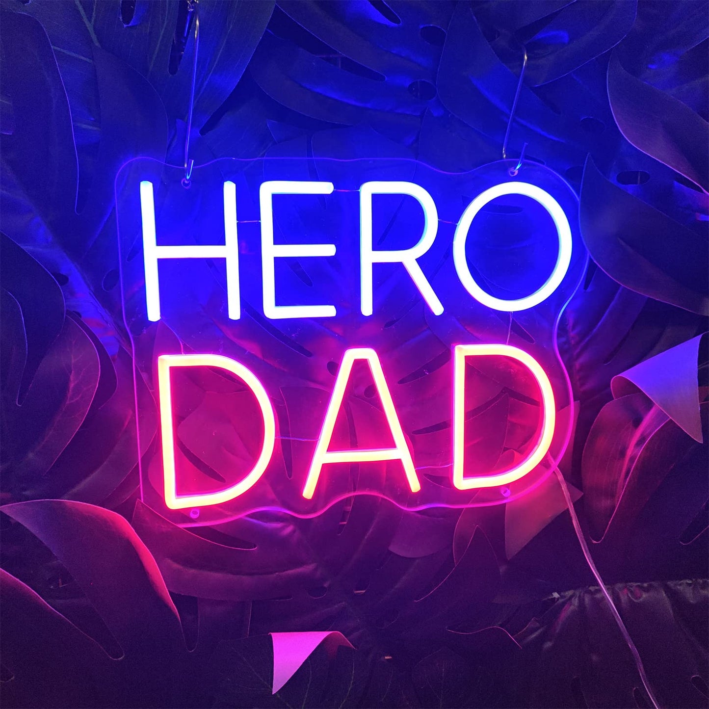 Happy Father's Day Neon Sign For Wall Decor Hero Dad Gift
