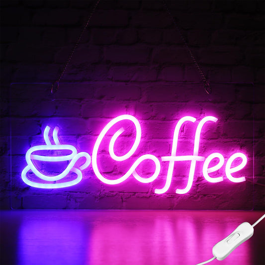 Coffee Neon Sign Coffee Lover Script Neon Sign