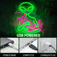 Alien with Cat Neon Sign Space Aliens ET Neon Wall Signs