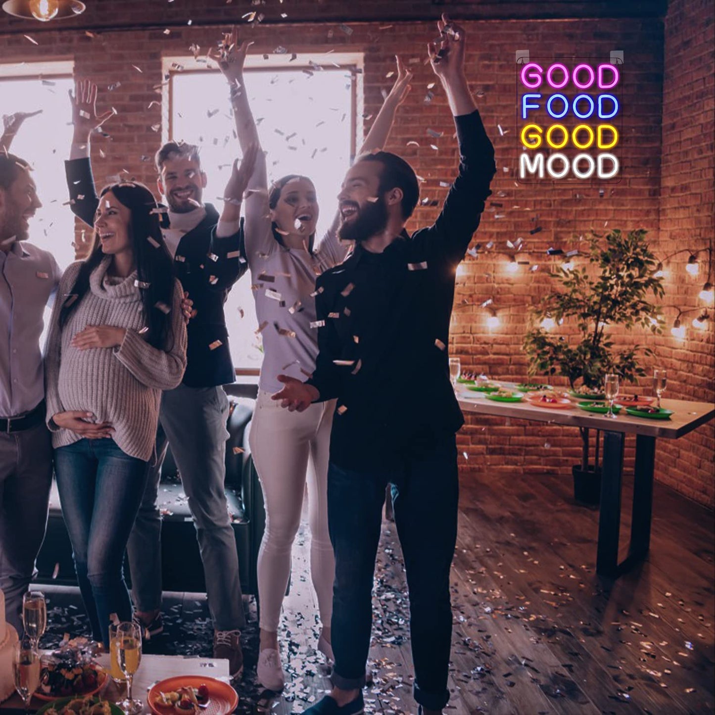 Good Food Good Mood Neon Sign