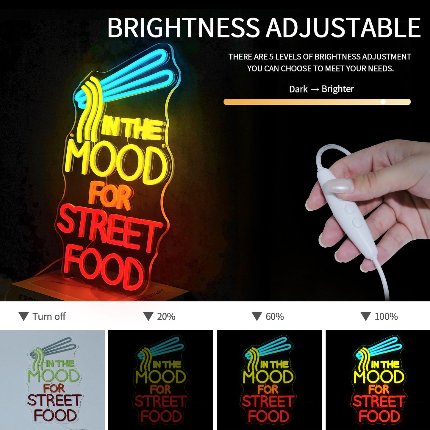 In The Mood For Street Food LED Wall Neon Sign