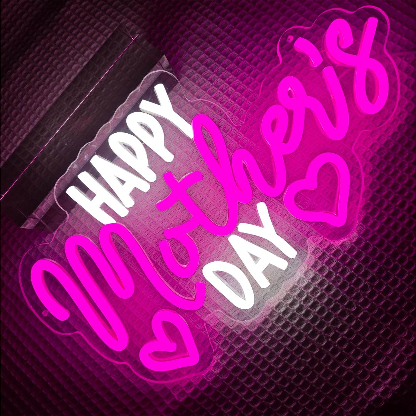 Happy Mother's Day Neon Sign with Hearts