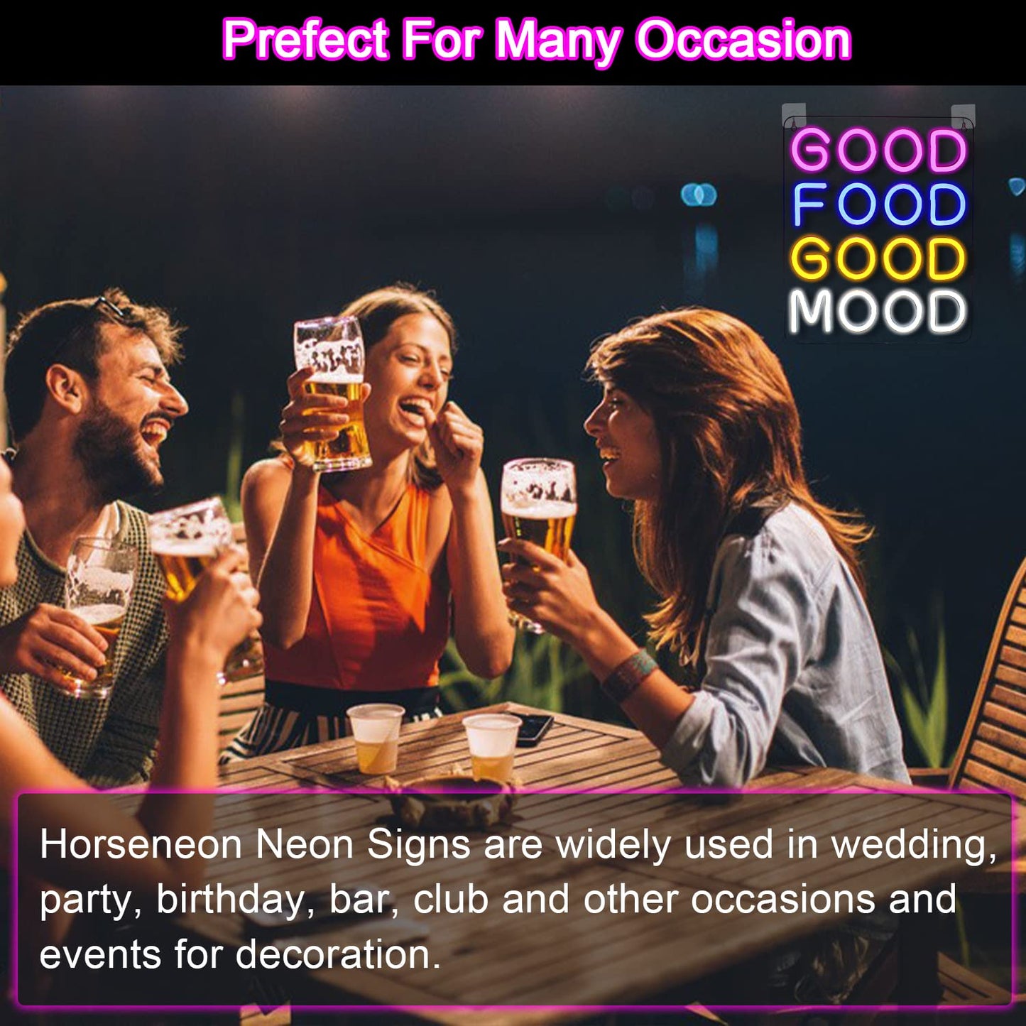 Good Food Good Mood Neon Sign