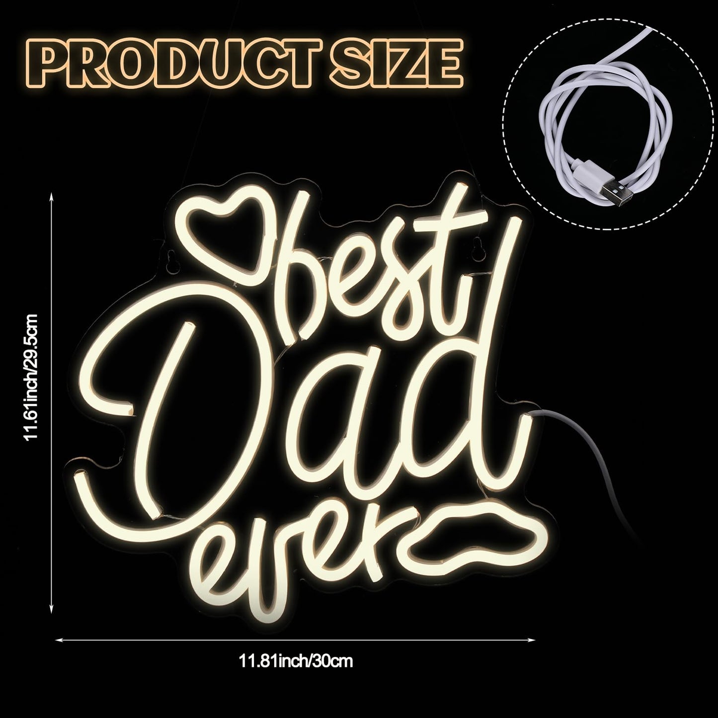 Best Mom Dad Ever Neon Sign Mother's Day Father's Day