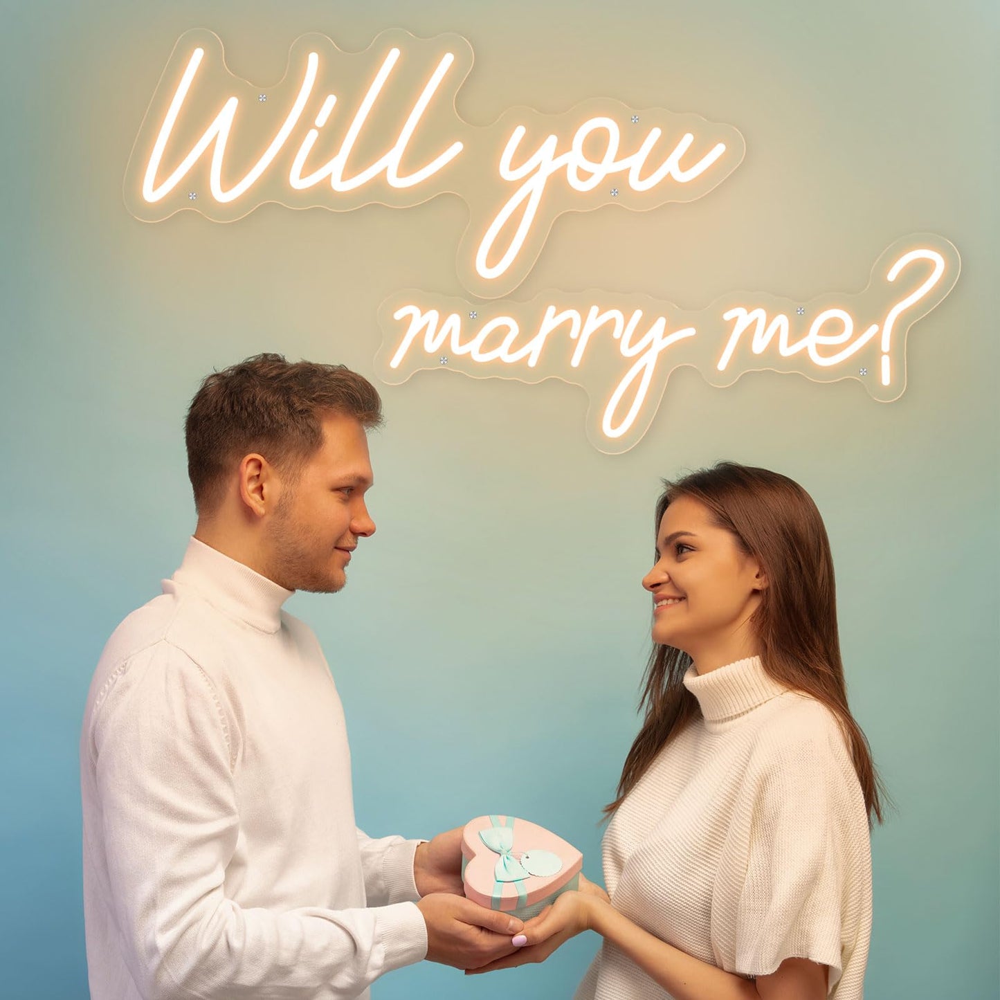 Will You Marry Me Neon Sign Engagement Proposal LED Neon Sign