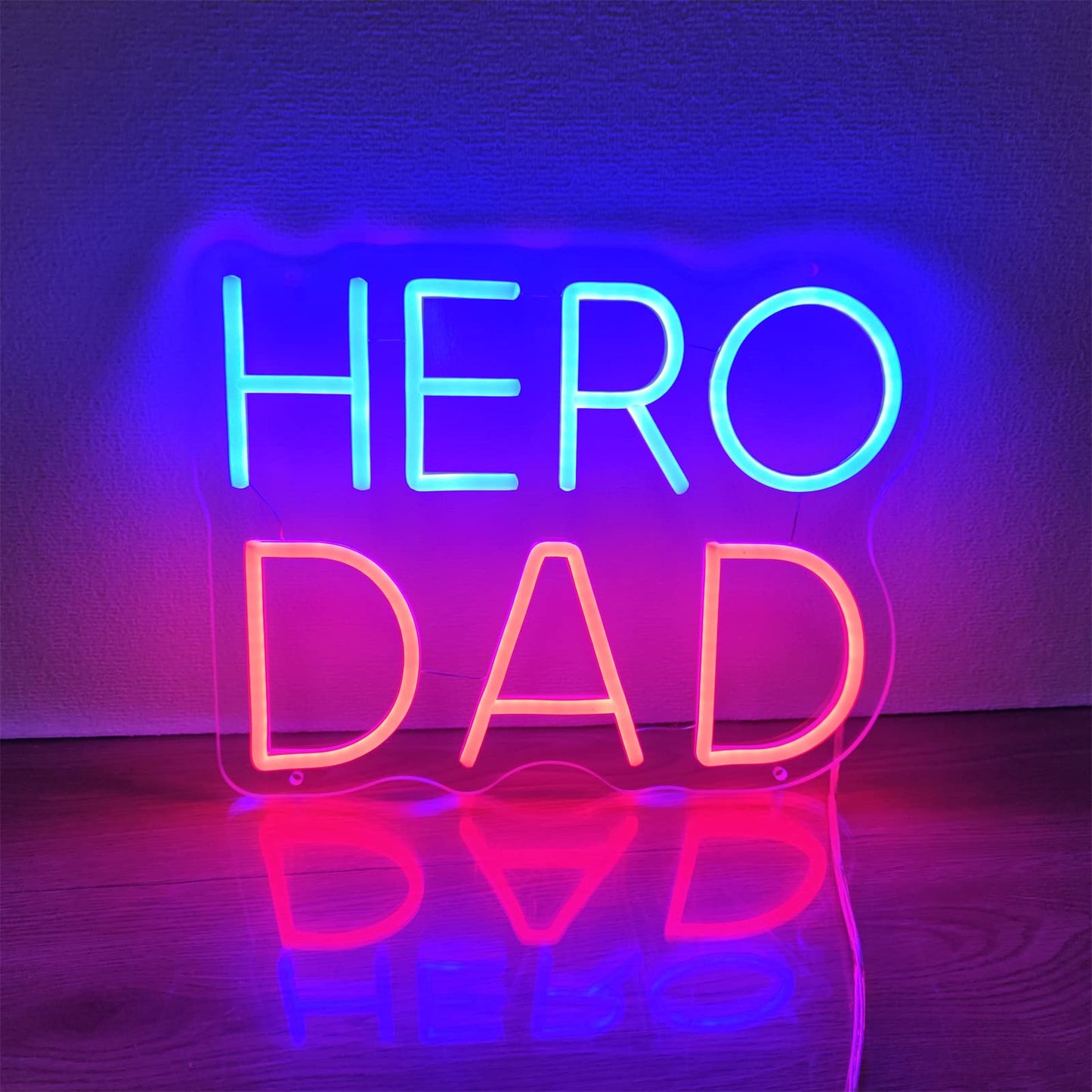 Happy Father's Day Neon Sign For Wall Decor Hero Dad Gift