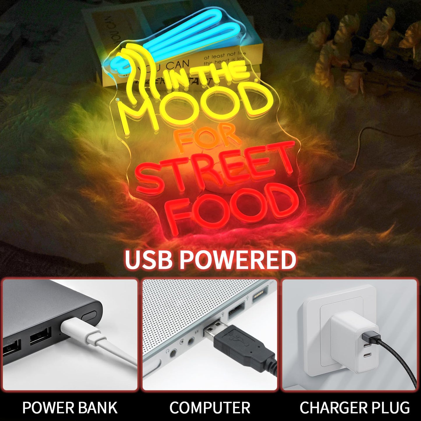 In The Mood For Street Food LED Wall Neon Sign