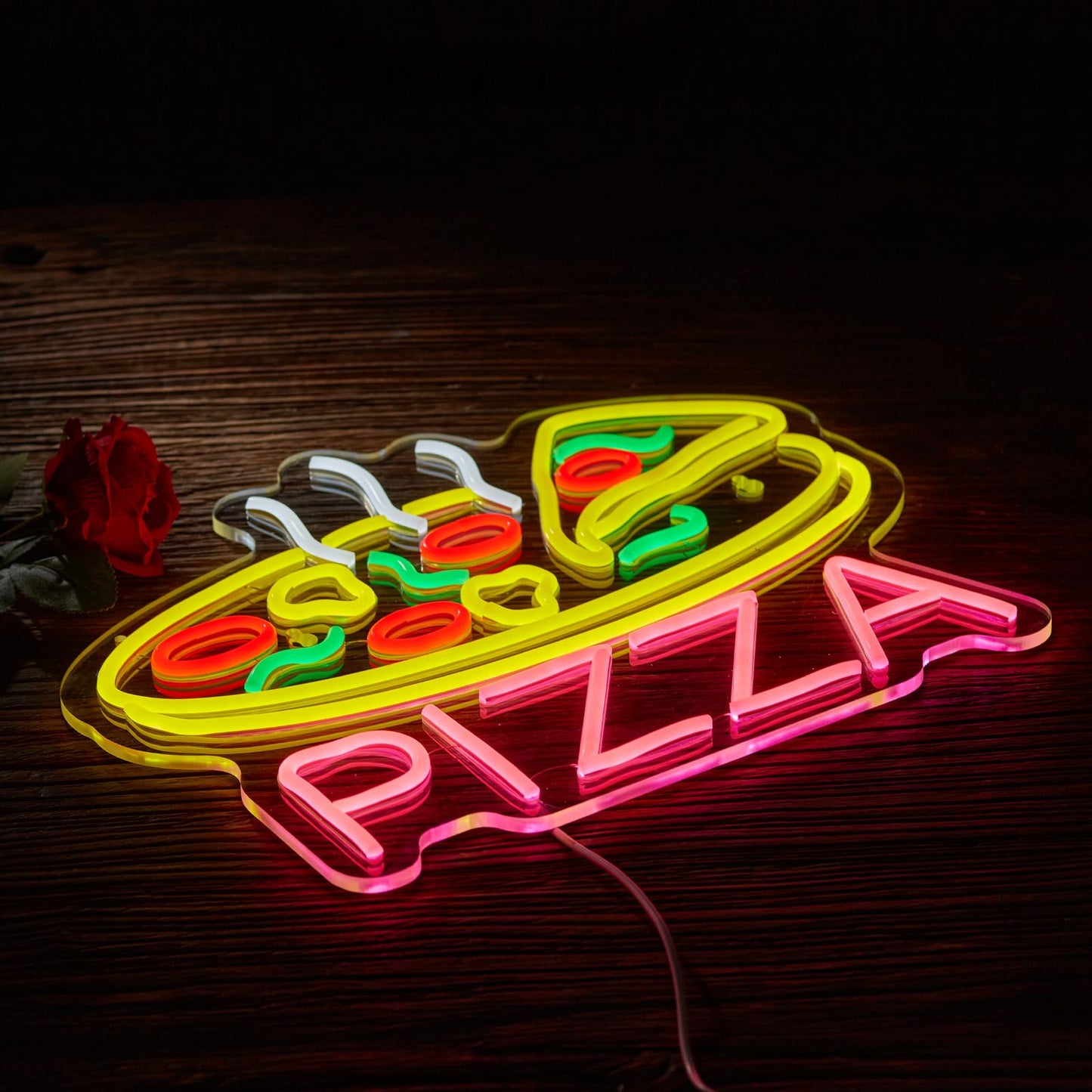 Pizza Neon Sign for Wall Décor Restaurant Food LED Neon Sign