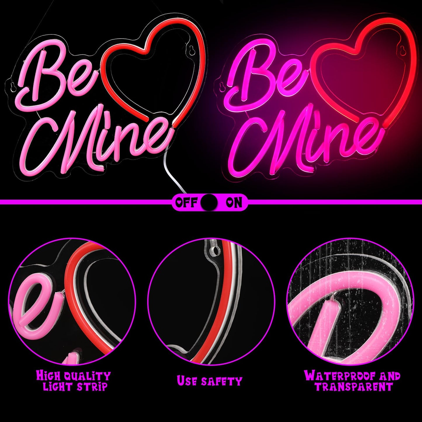 Valentine's Day Be Mine Neon Sign