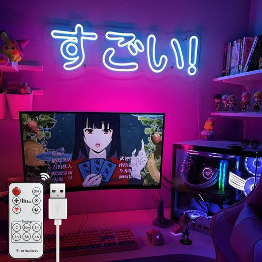 Sugoi Japanese Neon Sign Japanese Text Lights Anime Neon Light