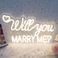 Will You Marry Me Neon Sign Proposal Engagement LED Neon Sign