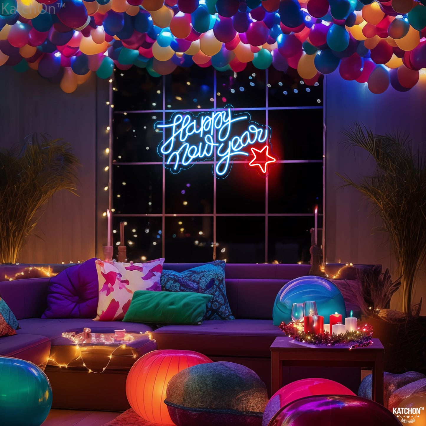 Happy New Year Sign New Year neon Sign