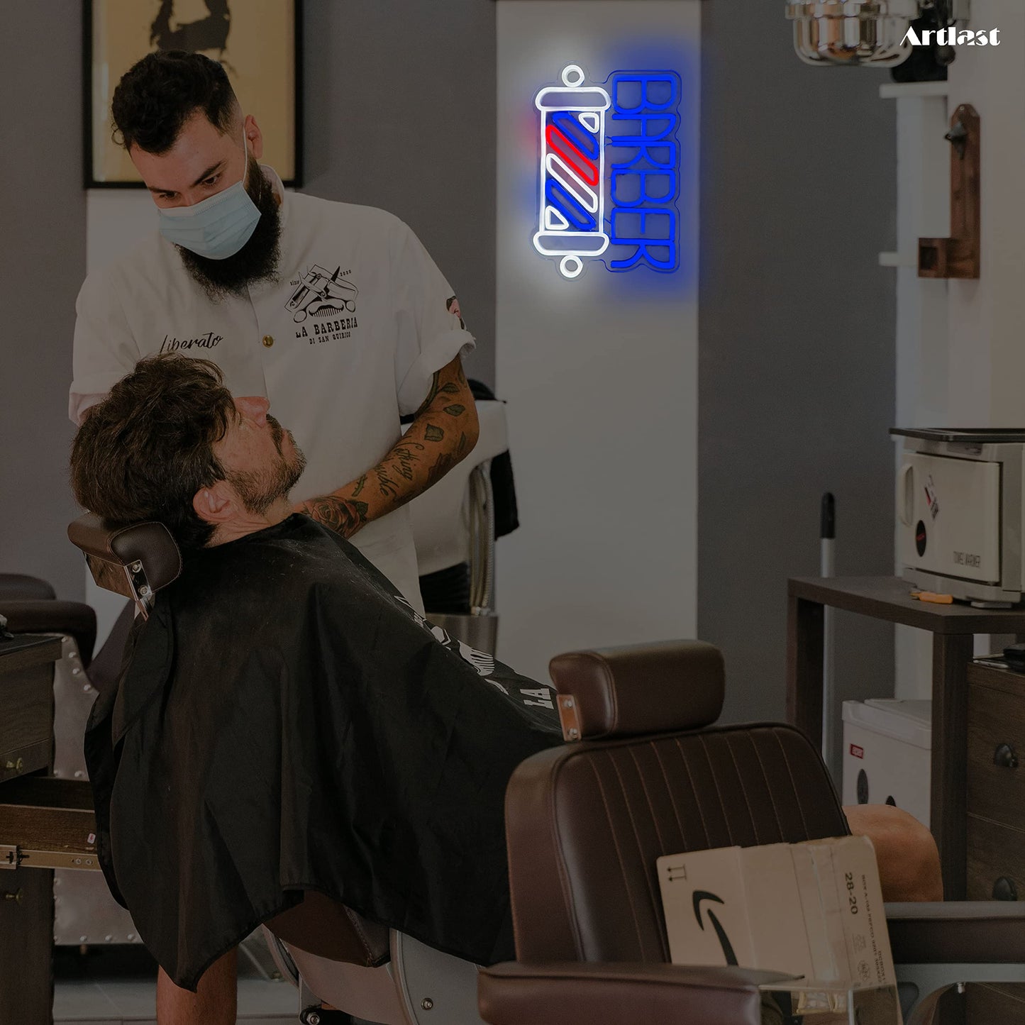 Barber Neon Sign for Barber Shops Hair Salon Decor
