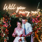 Will You Marry Me Neon Sign Engagement Proposal LED Neon Sign
