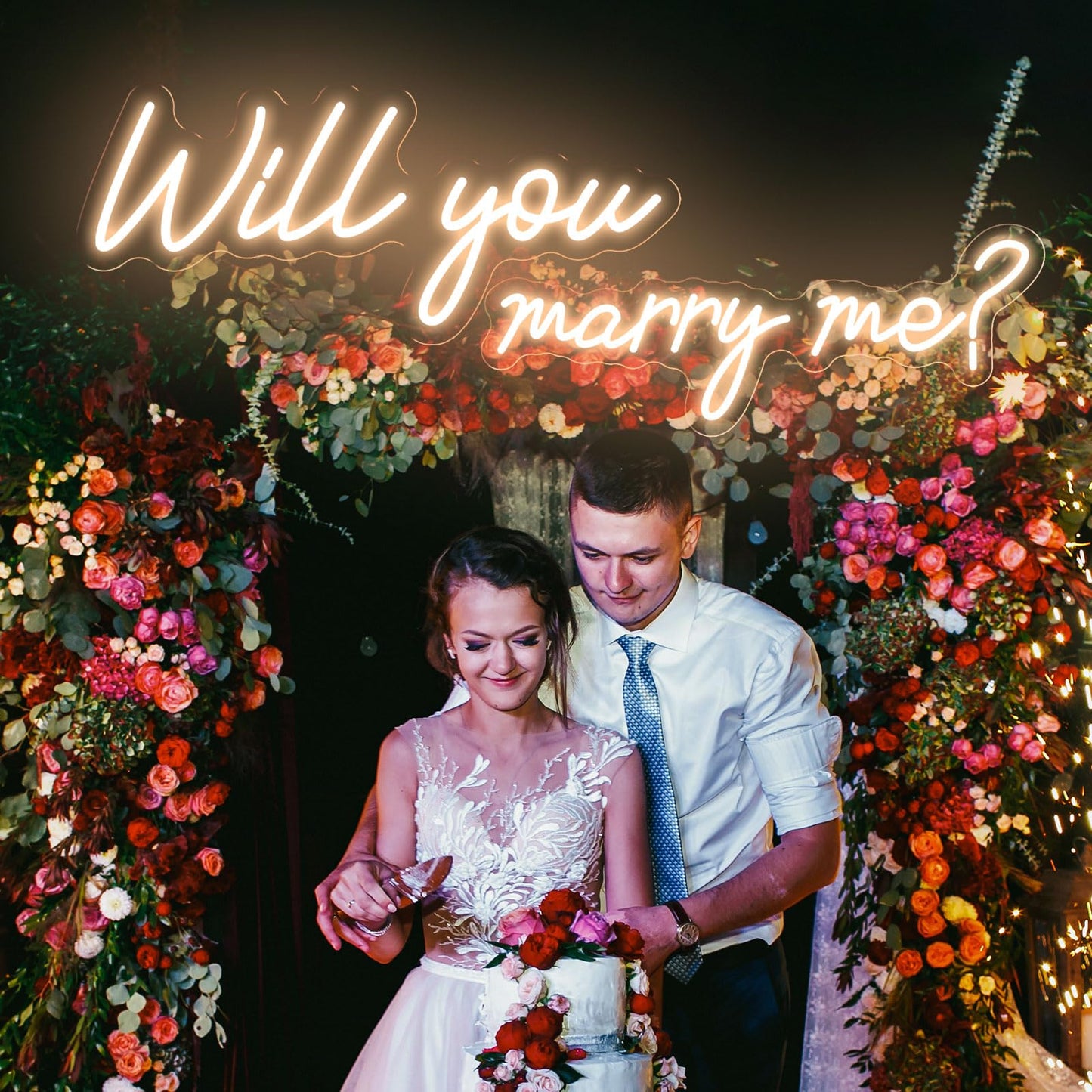 Will You Marry Me Neon Sign Engagement Proposal LED Neon Sign