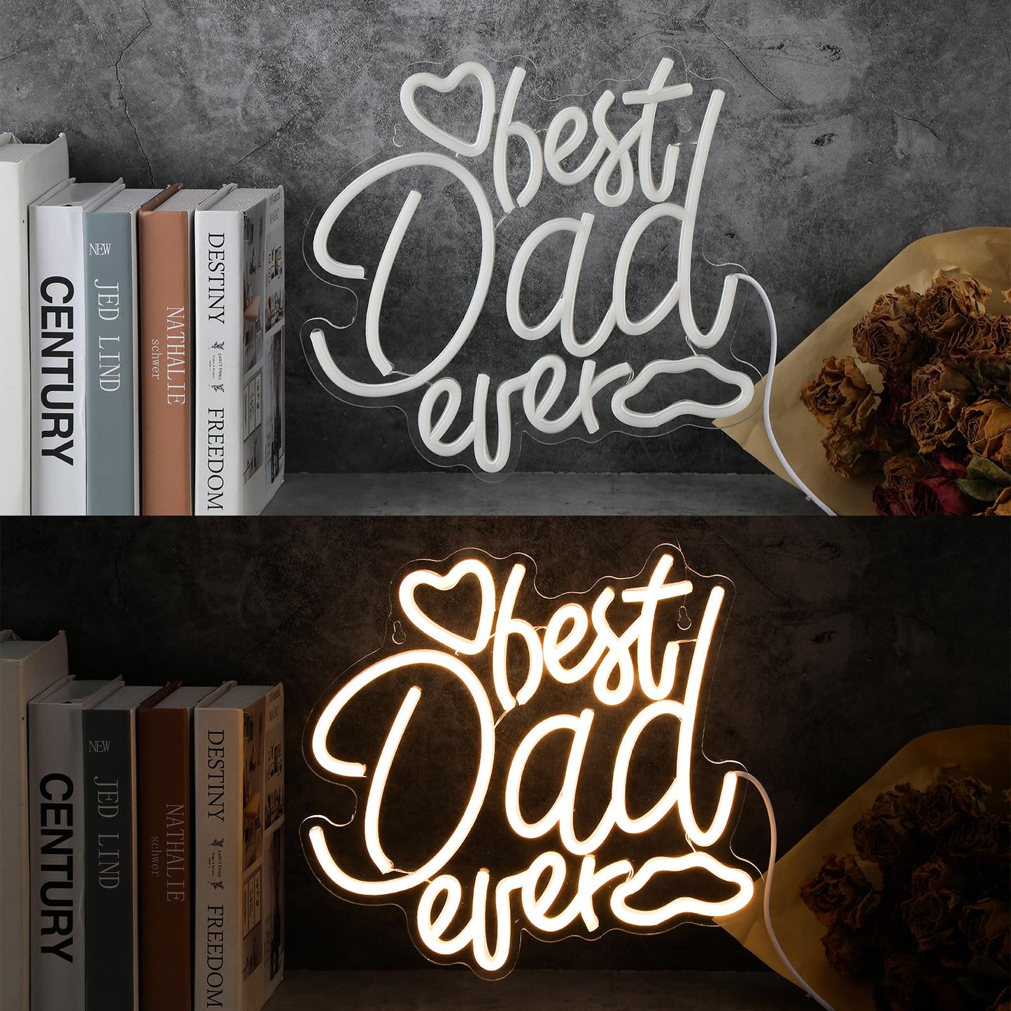Best Mom Dad Ever Neon Sign Mother's Day Father's Day