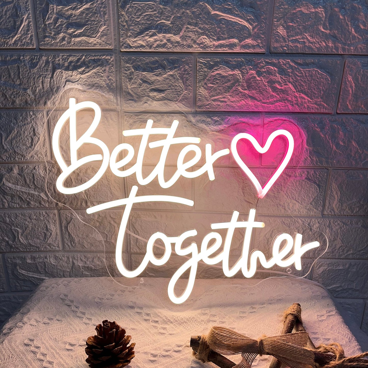 Better Together Neon Sign for Wedding Love Neon Sign Valentine's Neon Sign