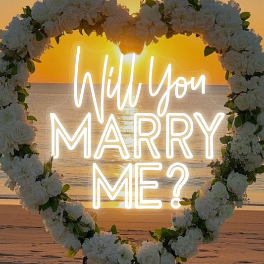 Will You Marry Me Neon Signs LED Neon Wall Sign