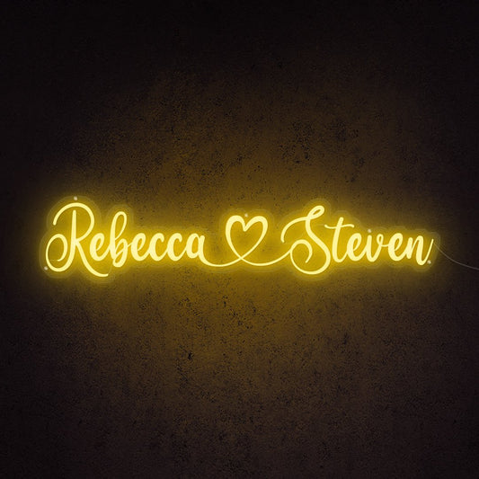 First Names Heart Connection Neon Sign