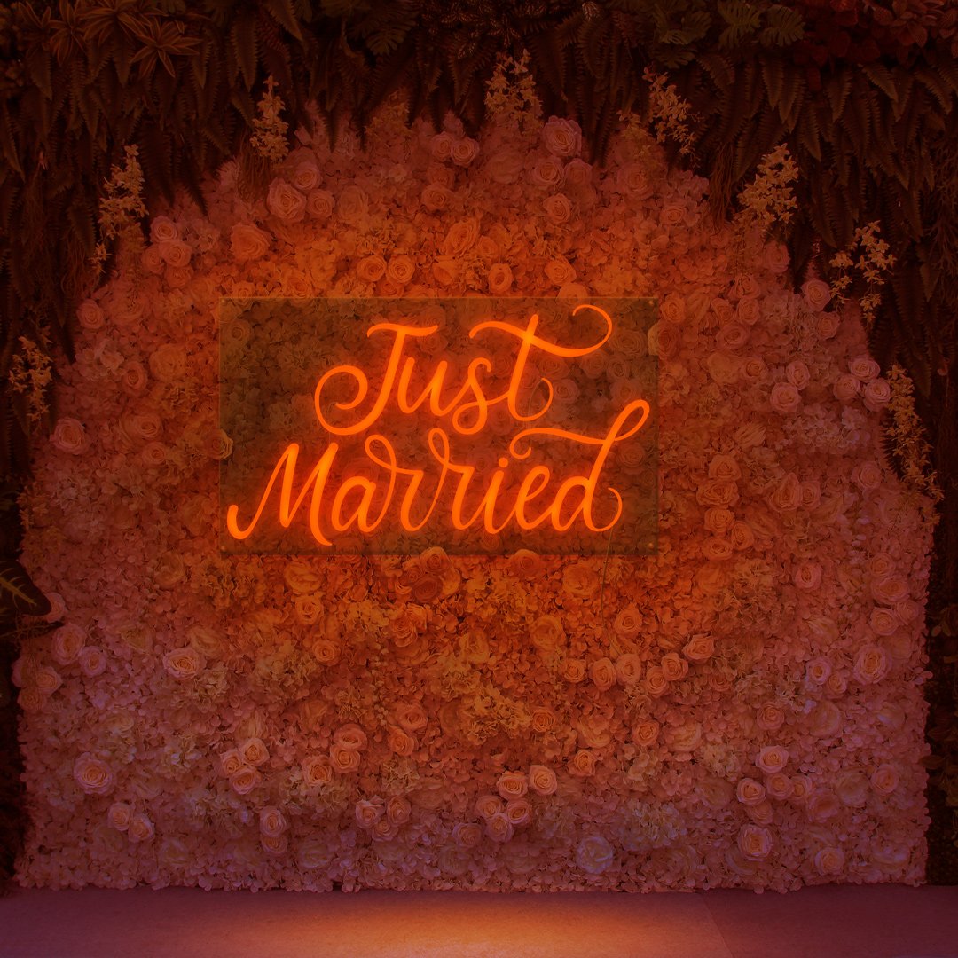 Just Married Neon Sign